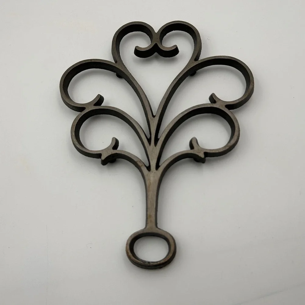 Vintage Dansk Cast Iron Scroll Trivet Jens Quistgaard Mid Century Modern Danish